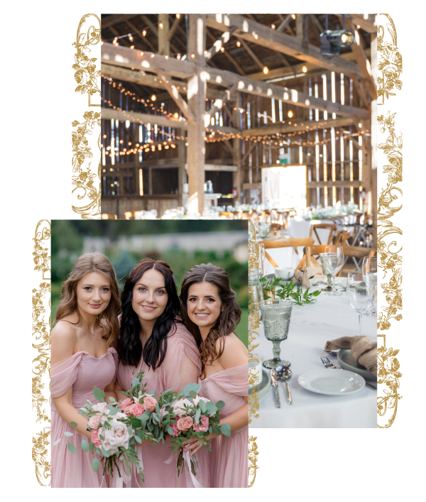 wedding floral design collage
